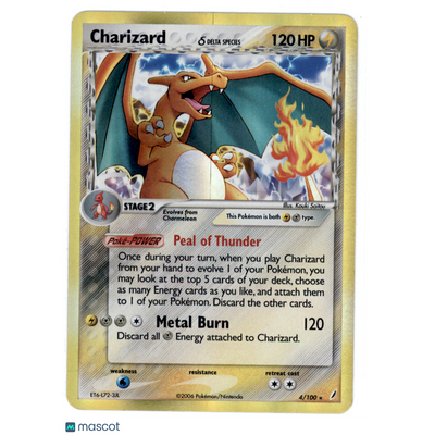 Pokémon 2009 EX Dragon Frontiers Charizard #4/100