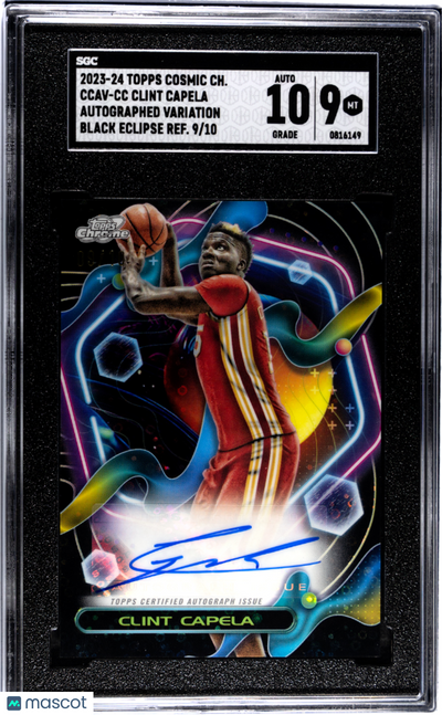 Sports Topps 2023 Topps Cosmic Chrome Clint Capela #Ccav-Cc Auto Black Eclipse SGC 9 Auto 10