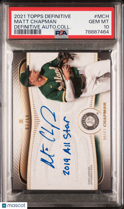 Sports Topps 2021 Topps Definitive Definitive Auto Matt Chapman #Mch Autograph /50 PSA 10
