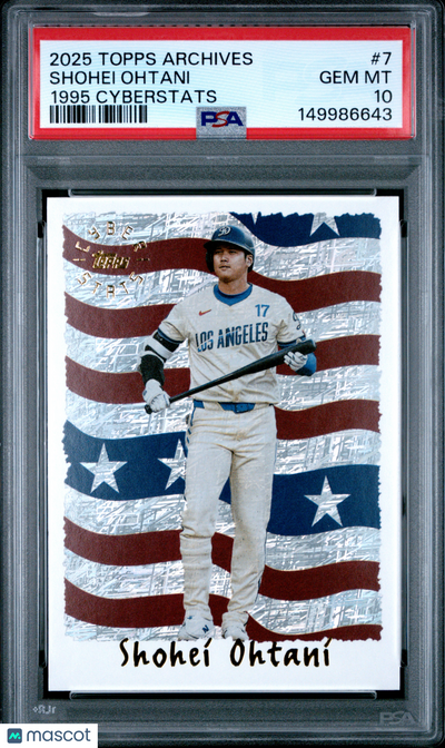 Sports Topps 2025 Topps Archives 1995 Topps Cyberstats Shohei Ohtani #7 PSA 10