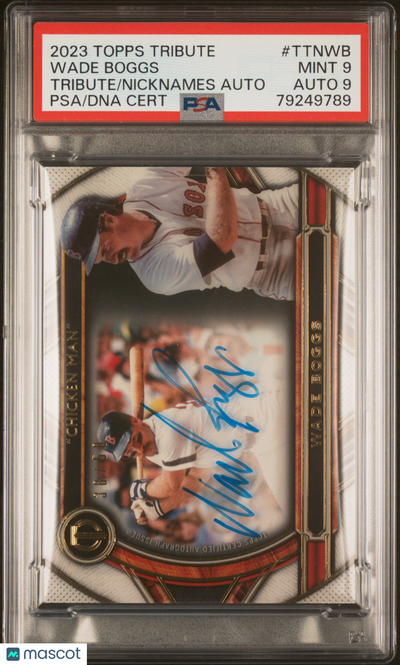 Sports Topps 2023 Topps Tribute To Nicknames Autograph Wade Boggs #Ttnwb 38/51 PSA 9 Auto 9