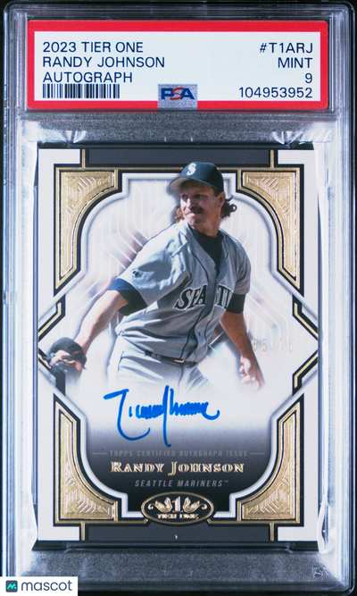 Sports Topps 2023 Topps Tier One Autographs Randy Johnson #T1arj 36/75 PSA 9