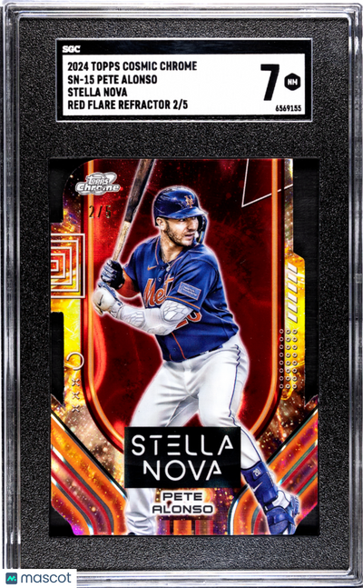 Sports Topps 2024 Topps Cosmic Pete Alonso #Sn-15 Stella Nova Red Flare Refractor SGC 7