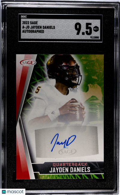 Sports 2022 Sage Jayden Daniels #A-Jd Autograph SGC 9.5
