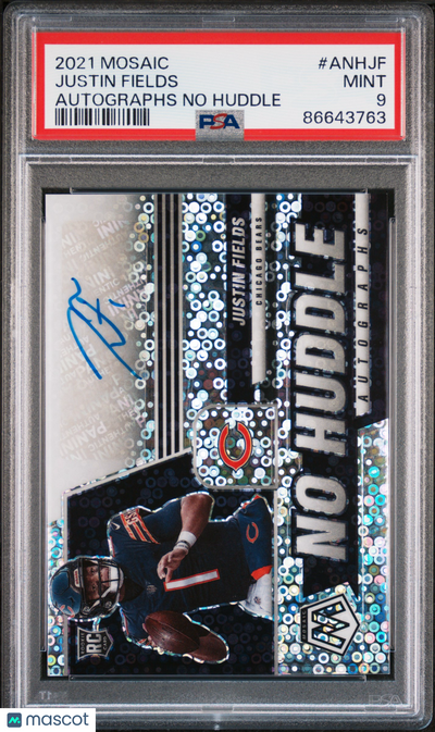 Sports Panini 2021 Panini Mosaic Autographs No Huddle Justin Fields #Anhjf PSA 9