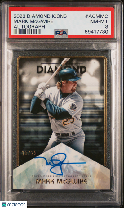 Sports Topps 2023 Topps Diamond Icons Autographs Mark Mcgwire #Acmmc 15/25 PSA 8