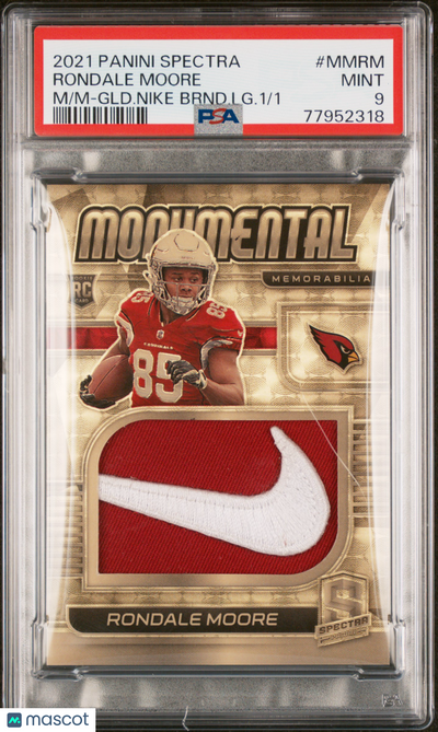 Sports Panini 2021 Panini Spectra Monumental Rondale Moore #Mmrm Gld. Nike Lg. 1/1 PSA 9