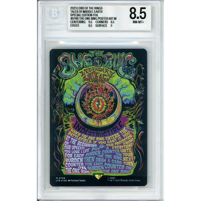 Magic The Gathering MTG Graded: The One Ring Poster #748 Lotr (2023) Special Foil Beckett 8.5