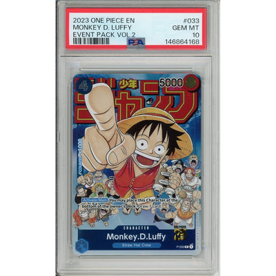 One Piece TCG One Piece Graded: Monkey D. Luffy P-033 Event Pack Vol. 2 (2023) PSA 10