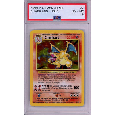 Pokémon Pokemon Graded: Charizard 4/102 Base Set (1999) Holo PSA 8