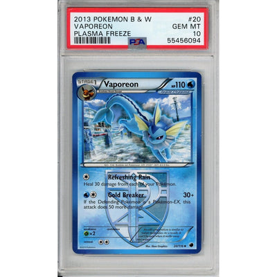 Pokémon Pokemon Graded: Vaporeon 20/116 Plasma Freeze (2013) PSA 10