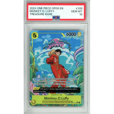 One Piece TCG One Piece Graded: Monkey D. Luffy Op07-109 Treasure Rare (2024) PSA 10