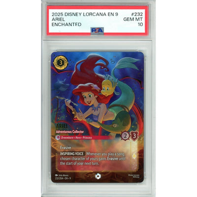 Disney Lorcana Lorcana Graded: Ariel Adventurous Collector 232/204 Enchanted (2025) PSA 10