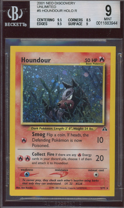 Sports BGS 9 Houndour Holo R Square Cut