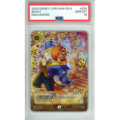 Disney Lorcana Lorcana Graded: Beast Gracious Prince 224/204 Enchanted (2025) PSA 10