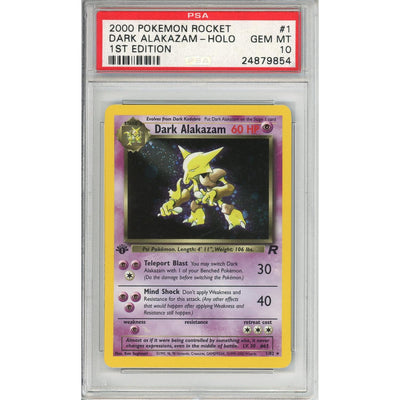 Pokémon Pokemon Graded: Dark Alakazam 1st Edition PSA 10