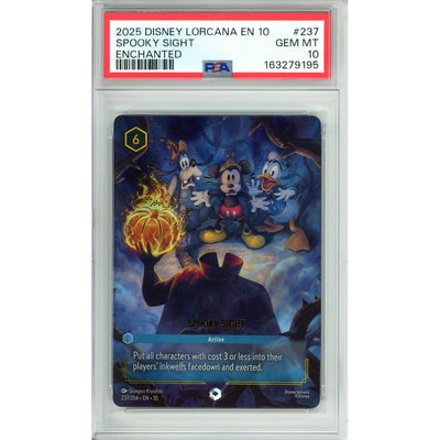 Disney Lorcana Lorcana Graded: Spooky Sight 237/204 Enchanted (2025) PSA 10