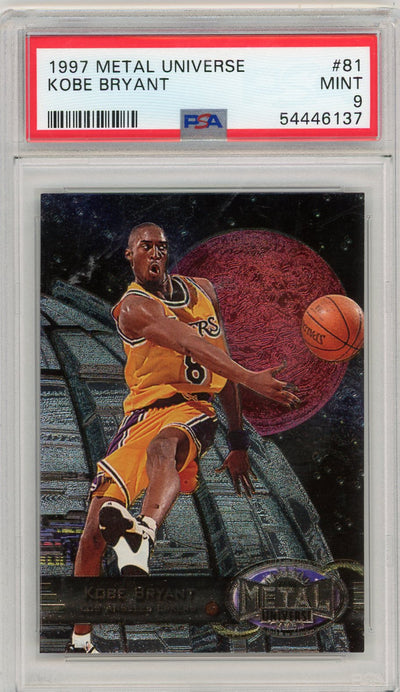 Basketball Kobe Bryant 1997 Metal Universe #81 PSA 9