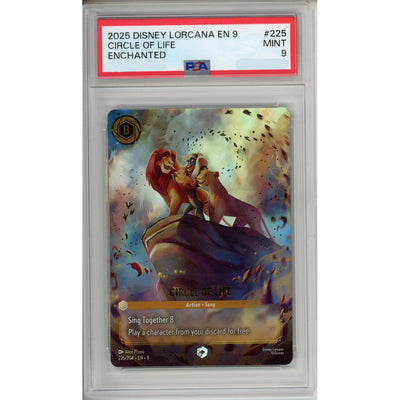 Disney Lorcana Lorcana Graded: Circle Of Life- Enchanted 2025 #225 PSA 9