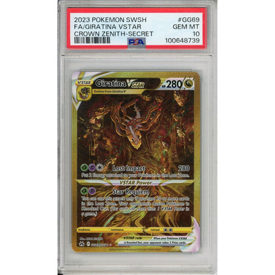 Pokémon Pokemon Graded: Giratina VSTAR Gg69/Gg70 Crown Zenith (2023) Secret Gold Rare PSA 10