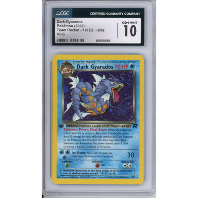 Pokémon Pokemon Graded: Dark Gyarados Holo 1st Edition CGC 10