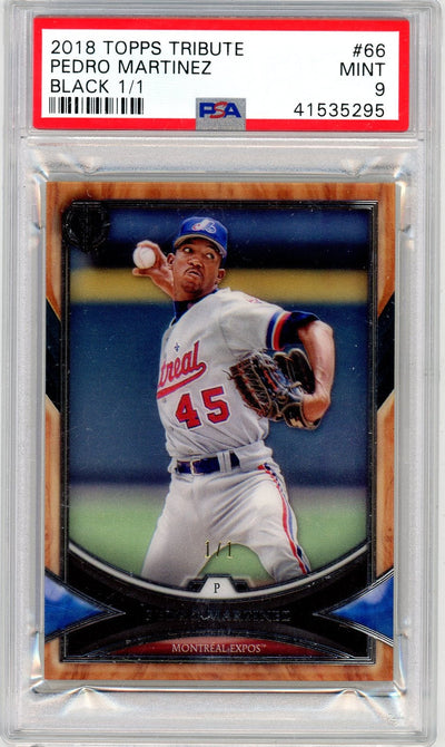 Baseball Topps Pedro Martinez 2018 Topps Tribute Black 1/1 PSA 9