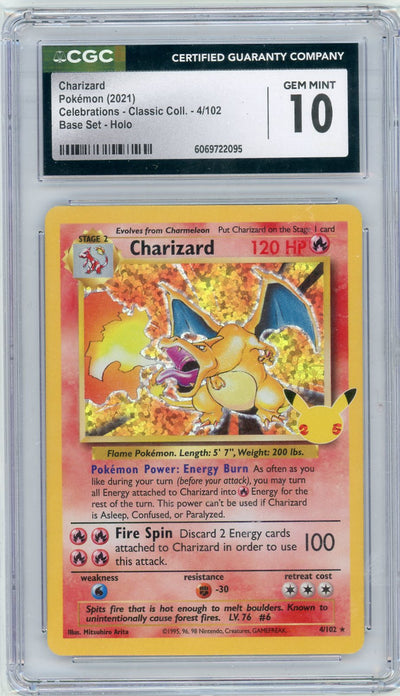 Pokémon Charizard PokéMon Celebrations Classic Collection #4/102 CGC 10