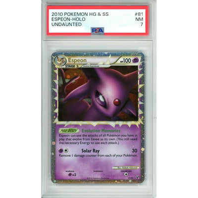 Pokémon Pokemon Graded: Espeon 81/90 Undaunted (2010) Holo PSA 7