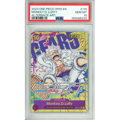 One Piece TCG One Piece Graded: Monkey D. Luffy #119 Op05 Alternate Art (2023) PSA 10