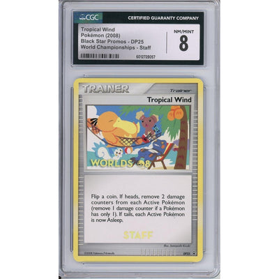 Pokémon Pokemon Graded: Tropical Wind #Dp25 Black Star Staff Promo World Championships 2008 CGC 8