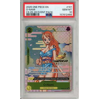 One Piece TCG One Piece Graded: O-Nami Op06-101 Championship Event Pack 25-26 PSA 10