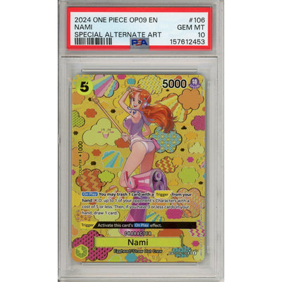 One Piece TCG One Piece Graded: Nami Op08-106 Special Alternate Art PSA 10