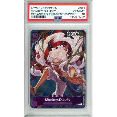 One Piece TCG One Piece Graded: Monkey D. Luffy #41 1st Anniversary Winner (2023) PSA 10