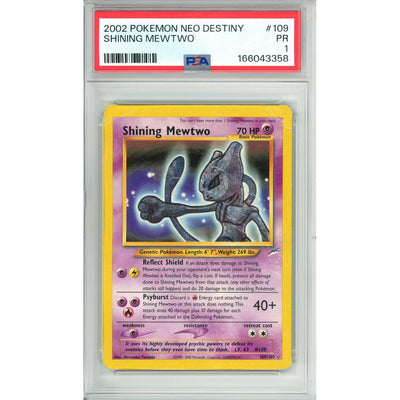 Pokémon Pokemon Graded: Shining Mewtwo 109/105 Neo Destiny (2002) PSA 1