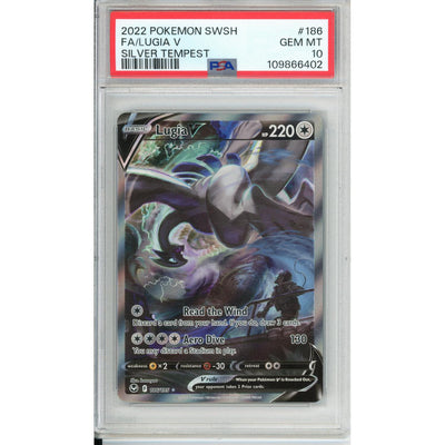 Pokémon Pokemon Graded: Lugia V 186/195 Silver Tempest (2022) Full Art PSA 10