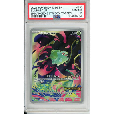 Pokémon Pokemon Graded: Bulbasaur #133/132 Enhanced Booster Topper (Stamped Promo) PSA Gem Mnt 10