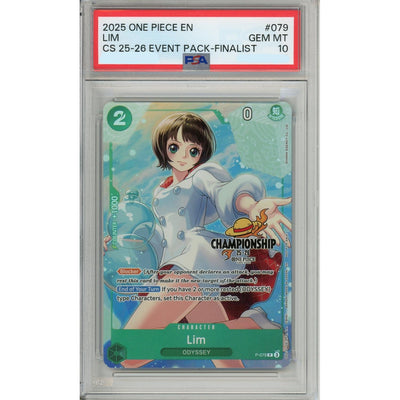 One Piece TCG One Piece Graded: Lim P-076 Championship Event Pack Finalist PSA 10