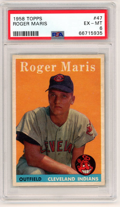 Baseball Topps Roger Maris 1958 Topps #47 PSA 6 Rookie Card