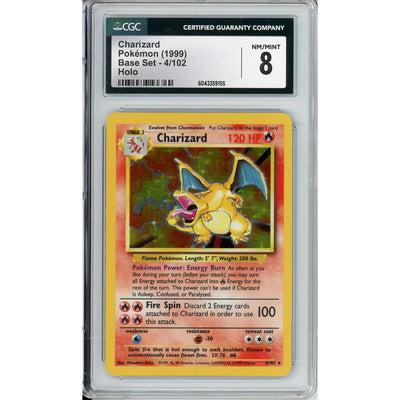 Pokémon Pokemon Graded: Charizard 4/102 Base Set (1999) Holo CGC 8