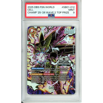 Dragon Ball Dragon Ball Graded: Cell Sb01-012 Championship 25-26 Wave 2 Top Prize PSA 9