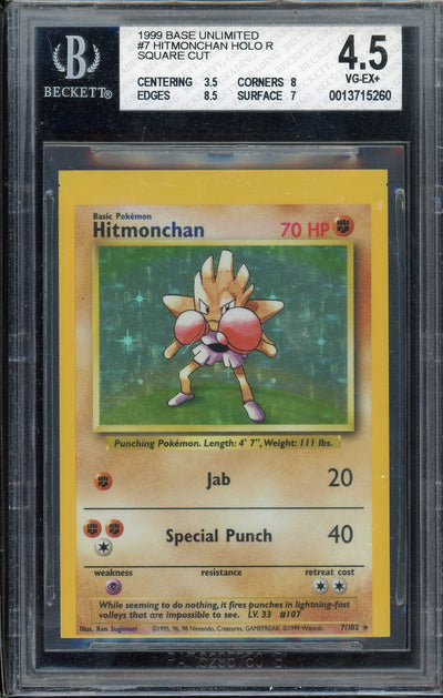 Sports BGS 4.5 Hitmonchan Holo R Square Cut