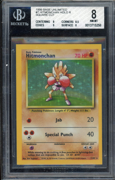 Sports BGS 8 Hitmonchan Holo R Square Cut