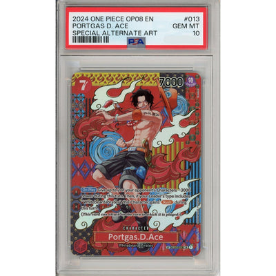 One Piece TCG One Piece Graded: Portgas D. Ace Op02-013 Special Alternate Art PSA 10