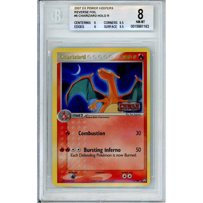 Pokémon Pokemon Graded: Charizard 6/108 EX Power Keepers (2007) Beckett 8