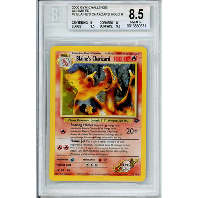Pokémon Pokemon Graded: Blaine'S Charizard 2/132 Gym Challenge (2000) Beckett 8.5