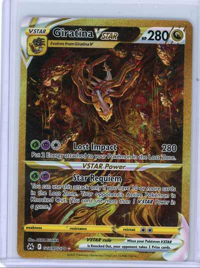 Pokémon Giratina VSTAR PokéMon Crown Zenith Gold Galarian Gallery #Gg69/Gg70