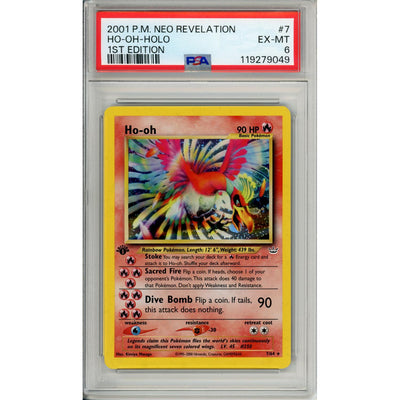 Pokémon Pokemon Graded: Ho-Oh 1st Edition 7/64 Neo Revelation (2001) Holo PSA 6
