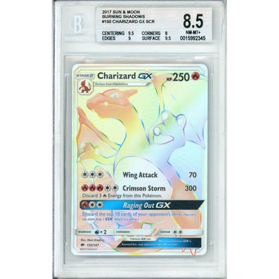 Pokémon Pokemon Graded: Charizard GX 150/147 Burning Shadows (2017) Beckett 8.5