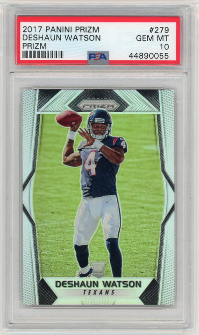 Sports Panini Deshaun Watson 2017 Panini Prizm Silver Rookie PSA 10