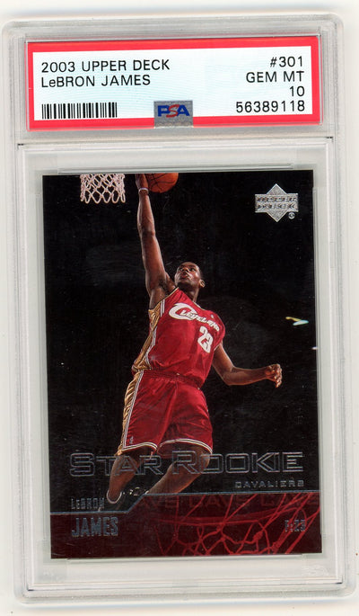 Basketball Upper Deck Lebron James 2003 Upper Deck Star Rookie #301 PSA 10